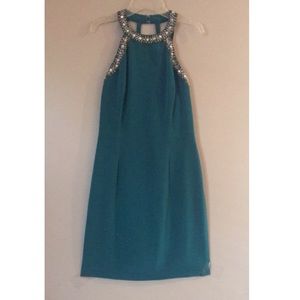 BlackTie Rhinestone Collar Dress